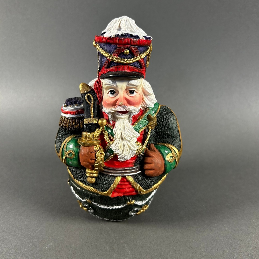 Santa Claus Nutcracker Music Box Walking in a Winter Wonderland Holiday Decor 7"